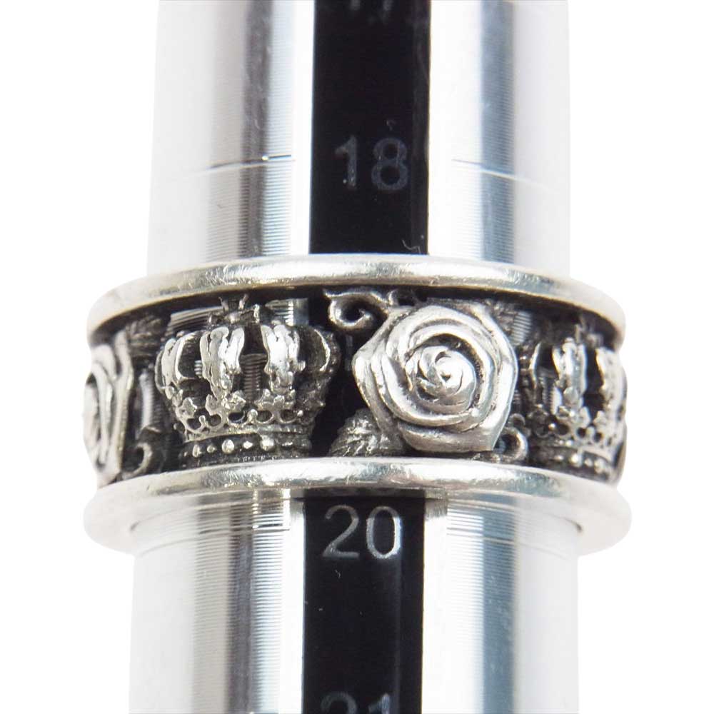 Justin Davis ジャスティンデイビス SRJ210 2 7 MY LOVE マイラブ クラウン ローズ リング シルバー系 20号【中古】