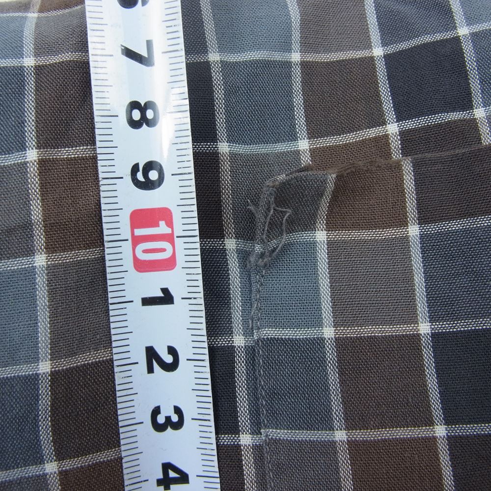 ペニーズ TOWNCRAFT タウンクラフト 長袖 チェック シャツ グレー系 ブラウン系 グレー系 ML【中古】
