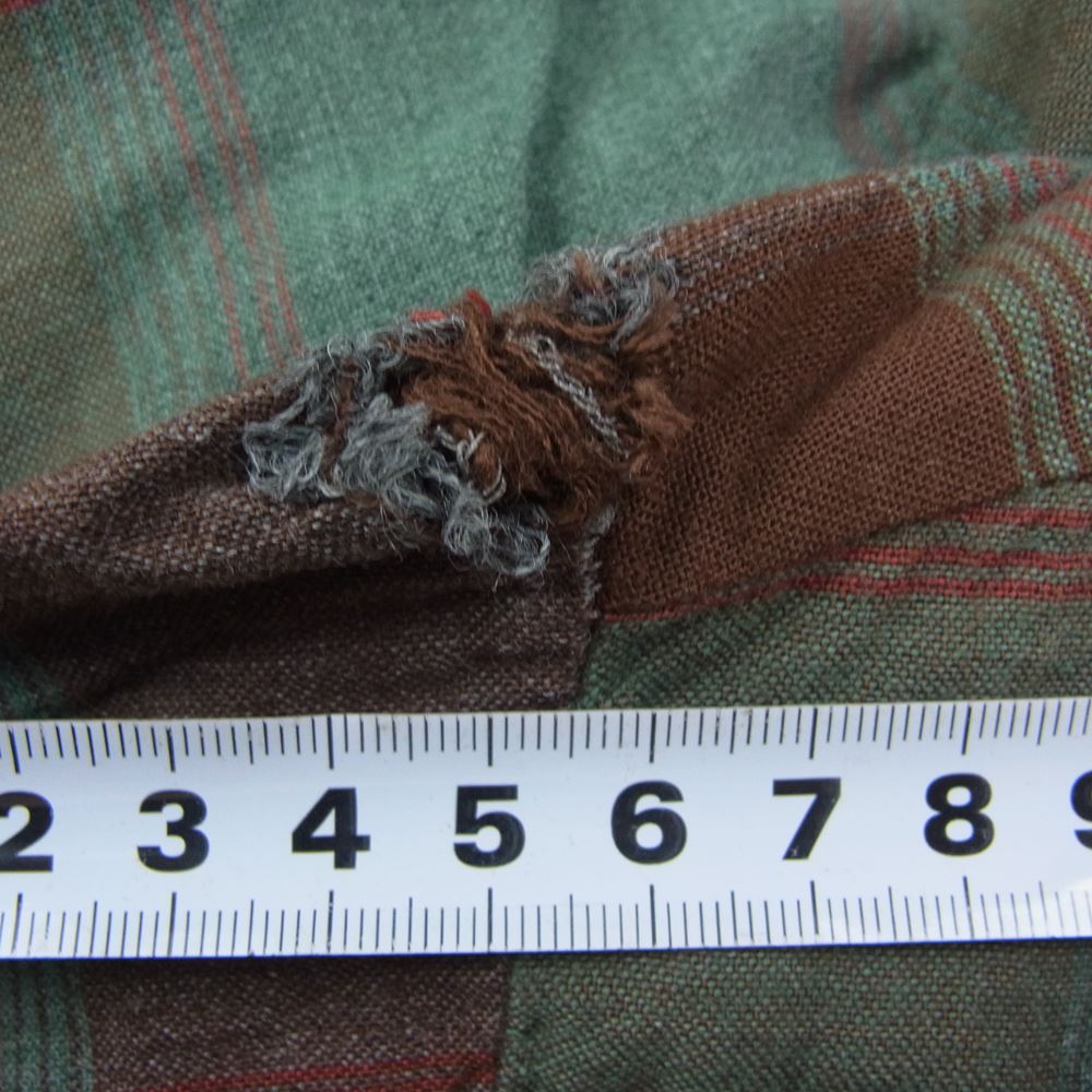 ペニーズ TOWNCRAFT タウンクラフト 長袖 チェック シャツ グリーン系 カーキ系 L【中古】