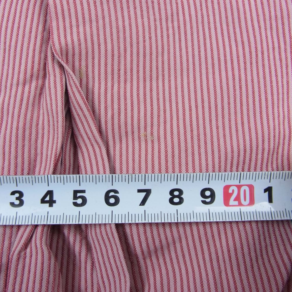 ペニーズ TOWNCRAFT タウンクラフト 長袖 ストライプ シャツ レッド系 L【中古】