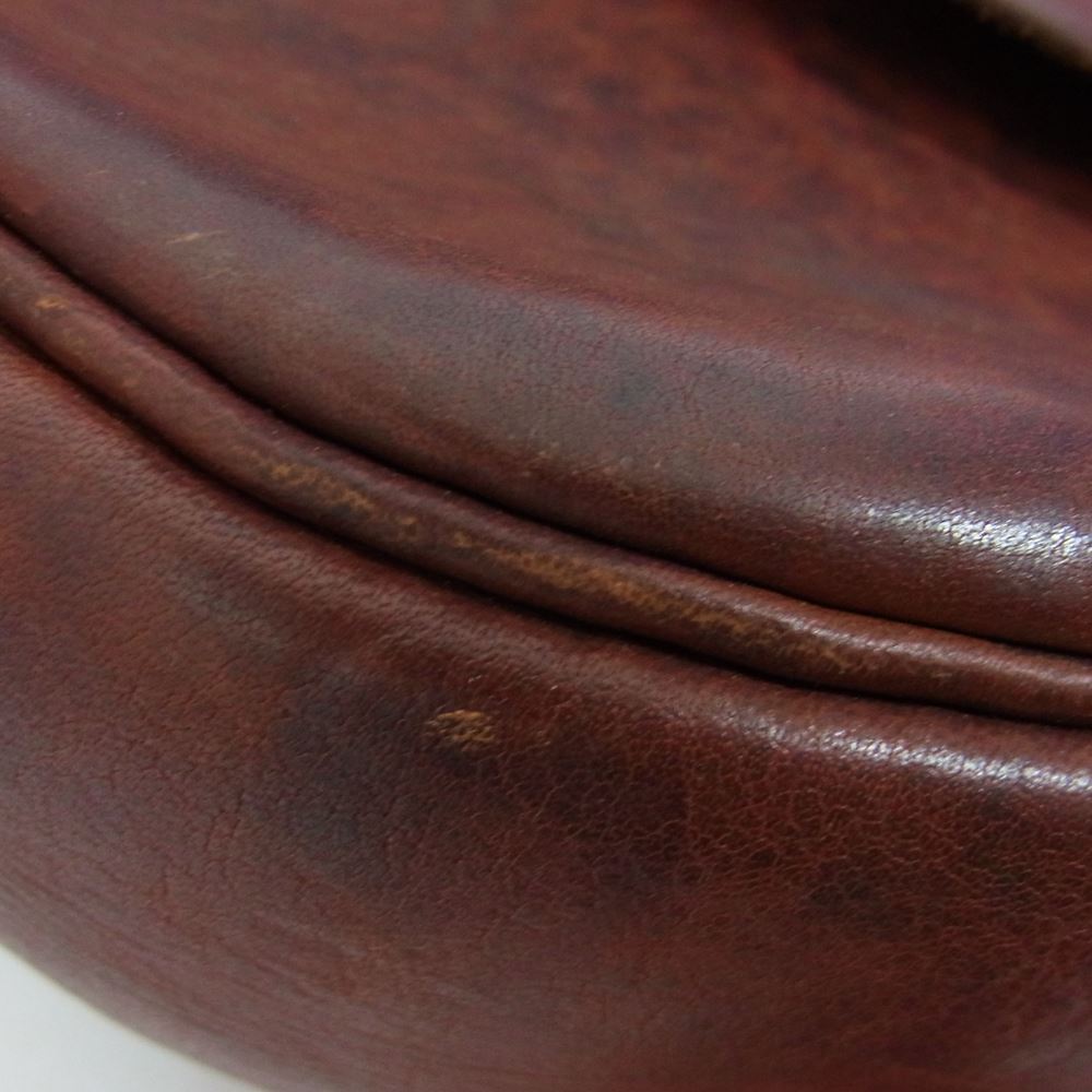 ラッキージョン コンチョ レザー ショルダーバッグ ブラウン系【中古】