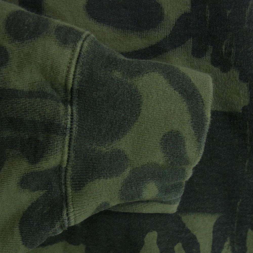 Supreme シュプリーム 20AW × Yohji Yamamoto ヨウジヤマモト Hooded Sweatshirt 総柄 フーデッド パーカー カーキ系 L【中古】