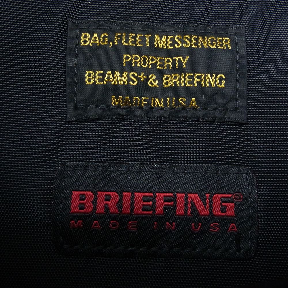 BRIEFING ブリーフィング BEAMS PLUS ビームスプラス 別注 Fleet Messenger Bag フリート メッセンジャー ショルダー バッグ ブラック系【中古】