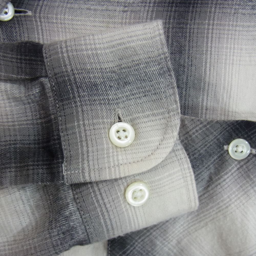 COOTIE クーティー 長袖 オープンカラー チェック シャツ ブラック系 S【中古】