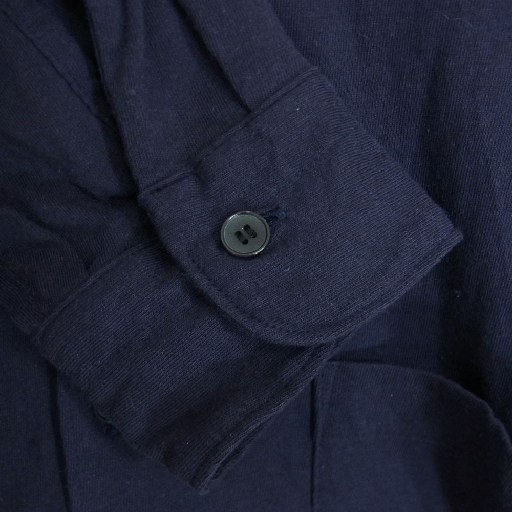COMOLI コモリ 23SS X01-05016 コットンジャージ コモリシャツ 長袖 ネイビー系 2【美品】【中古】