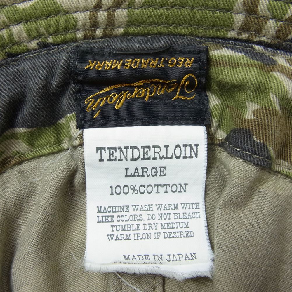 TENDERLOIN テンダーロイン T-JUNGLE HAT カモフラ ジャングル ハット カーキ系 L【中古】