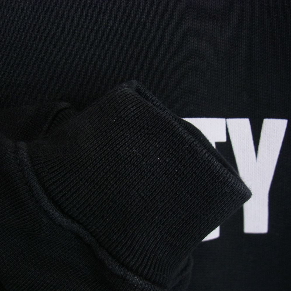 VETEMENTS ヴェトモン 21SS UE51TR330B Insecurity Sweatshirt インセキュリティー スウェット トレーナー プリント オーバーサイズ ブラック系 M【中古】