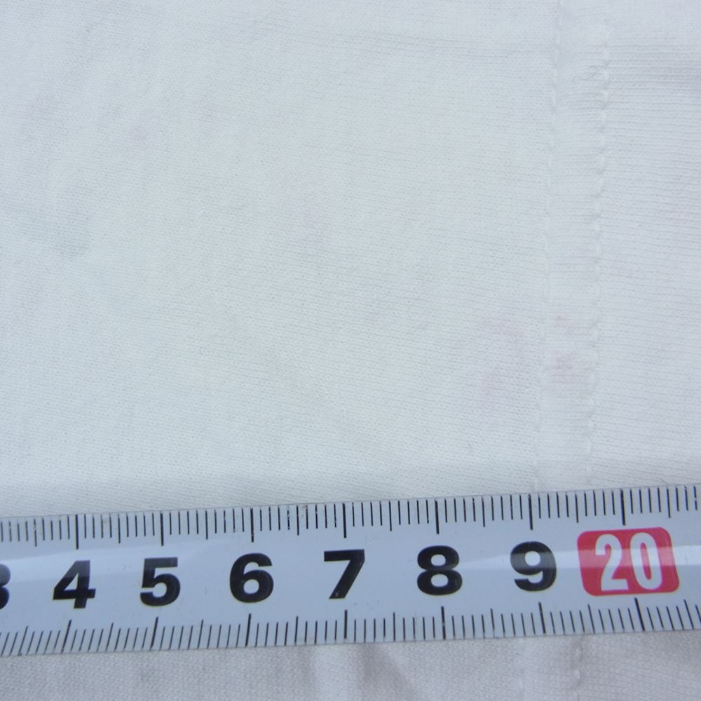 ポークチョップ サークル ロゴ プリント 長袖 Tシャツ ホワイト系 XL【中古】