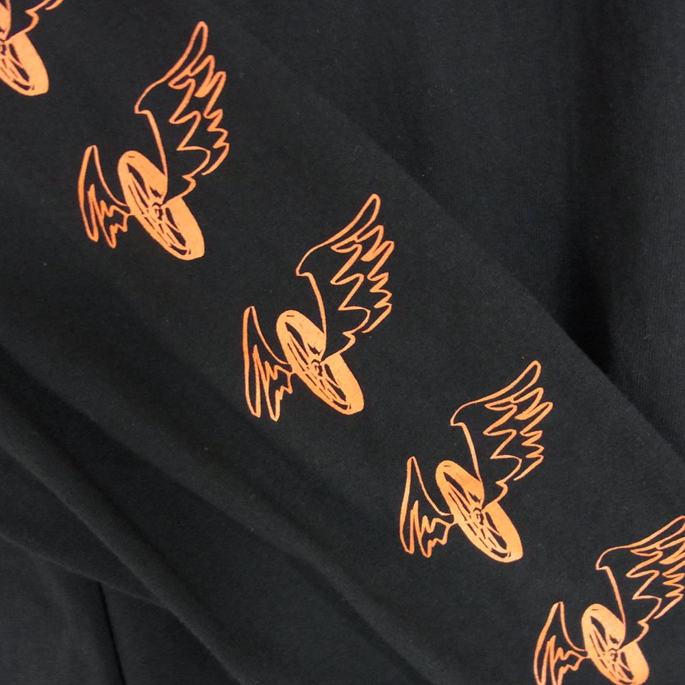 ポークチョップ ロゴ プリント 長袖 Tシャツ ブラック系 XL【中古】