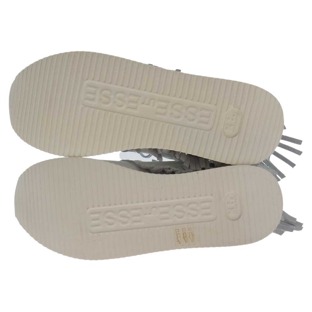 1piu1uguale3 ウノピュウノウグァーレトレ ESSE UT ESSE エッセユーティーエッセ別注 TINY KICKS FRINGE タイニーキックス フリンジ カーフレザー スニーカー ホワイト系 42【極上美品】【中古】