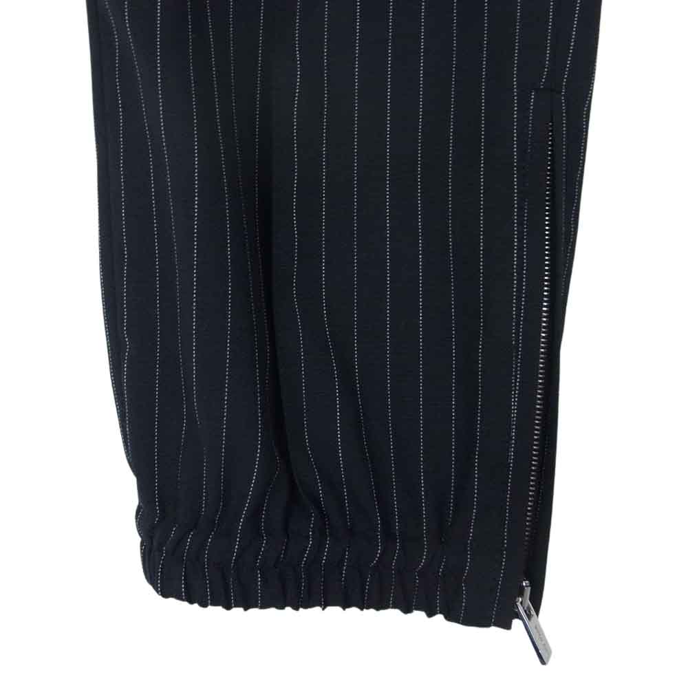 DIOR HOMME ディオールオム クリスヴァンアッシュ期 17SS 733C138E4100 裾ジップ ドローコード ストライプ イージー ジョガーパンツ ブラック系 46【中古】
