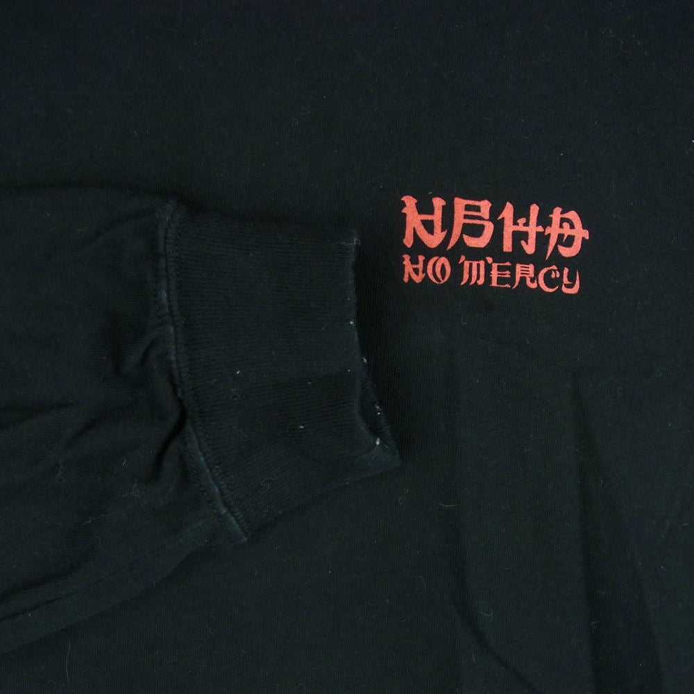 NEIGHBORHOOD ネイバーフッド NBHD 袖プリント ロングスリーブ 長袖 Tシャツ コットン 日本製 ブラック系 L【中古】
