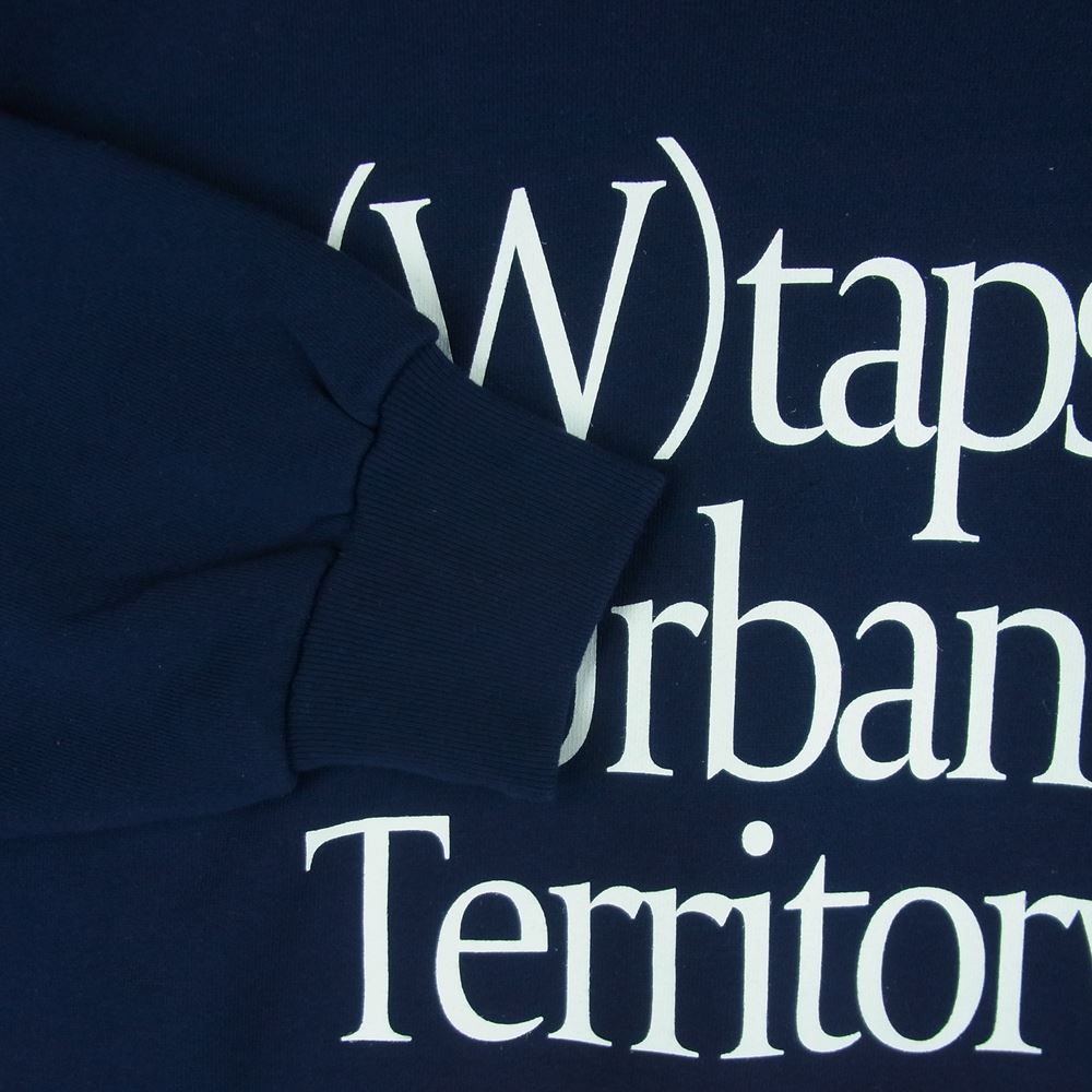 WTAPS ダブルタップス 22AW SNEAK CREW NECK SWEAT ロゴ クルーネック スウェット トレーナー ダークネイビー系 03【中古】