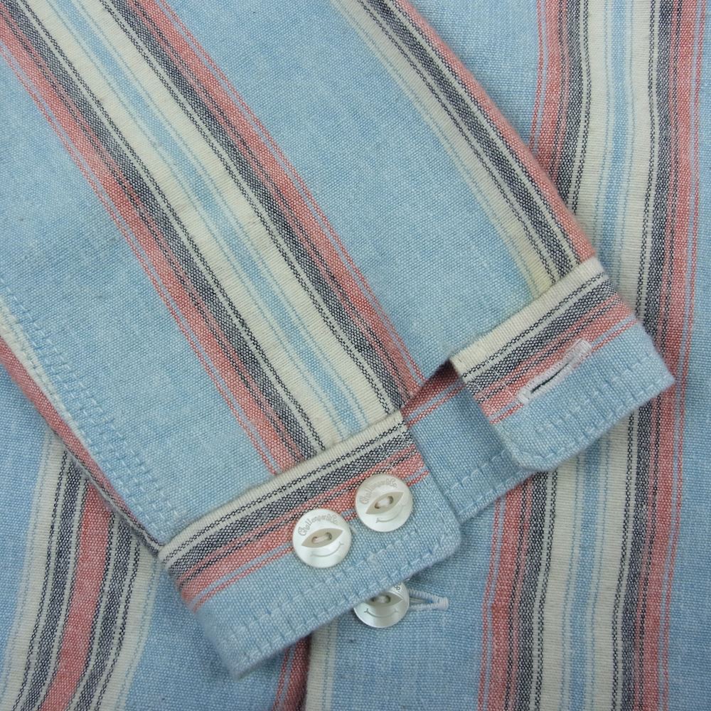 CHALLENGER チャレンジャー CLG-SH010-011 コットン ストライプ 長袖 シャツ ブルー系 M【中古】