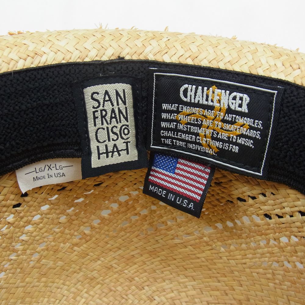 CHALLENGER チャレンジャー SAN FRANCISCO HAT サンフランシスコハット ストロー パナマ ハット ベージュ系 LG~XLG【中古】