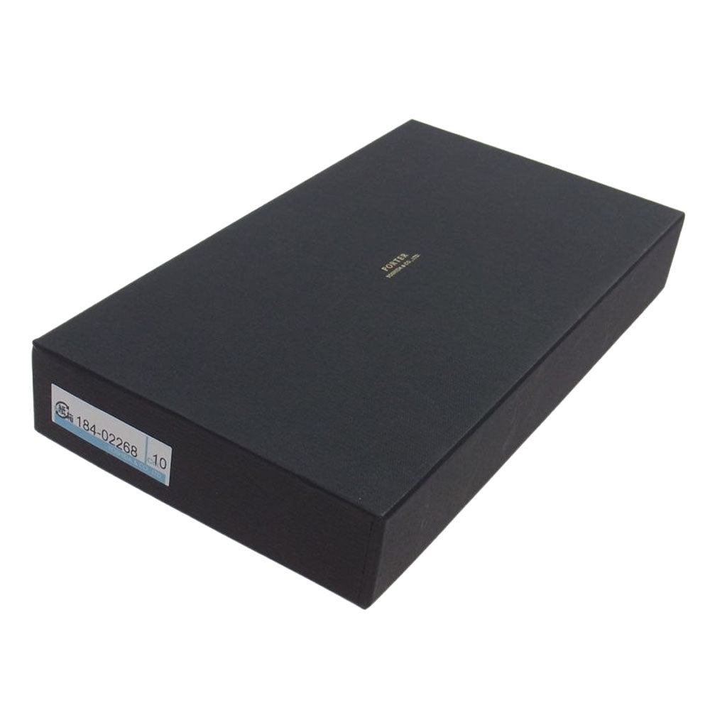 PORTER ポーター 184-02268 ビル コードバン ラウンドファスナー 長財布 ブラック系【美品】【中古】