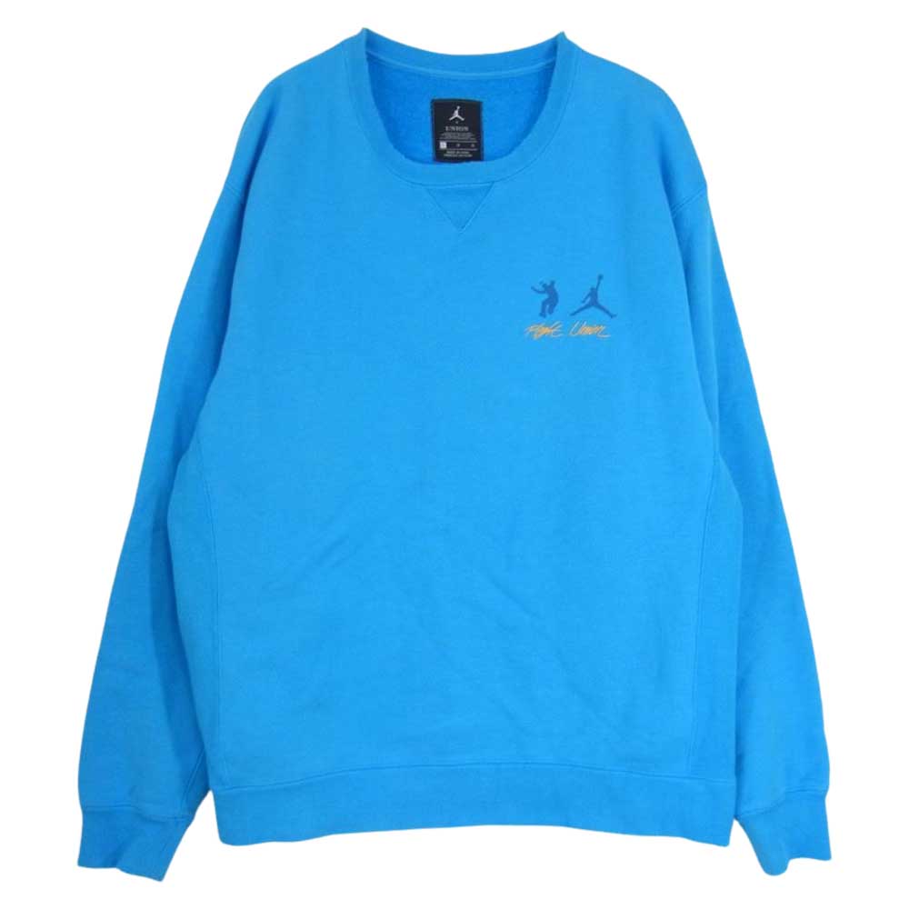 ユニオン UNION  DJ9522-483 × Nike Jordan クルーネック スウェット ブルー系 L【中古】 ユニオン DJ9522-483 × Nike Jordan クルーネック スウェット ブルー系