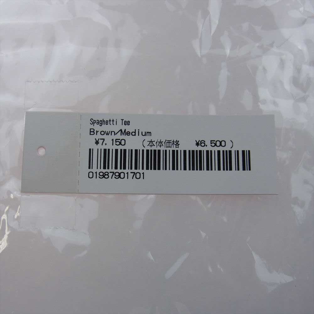 Supreme シュプリーム 21AW Spaghetti Tee スパゲッティ フロント フォト プリント 半袖 Tシャツ ブラウン系 M【新古品】【未使用】【中古】