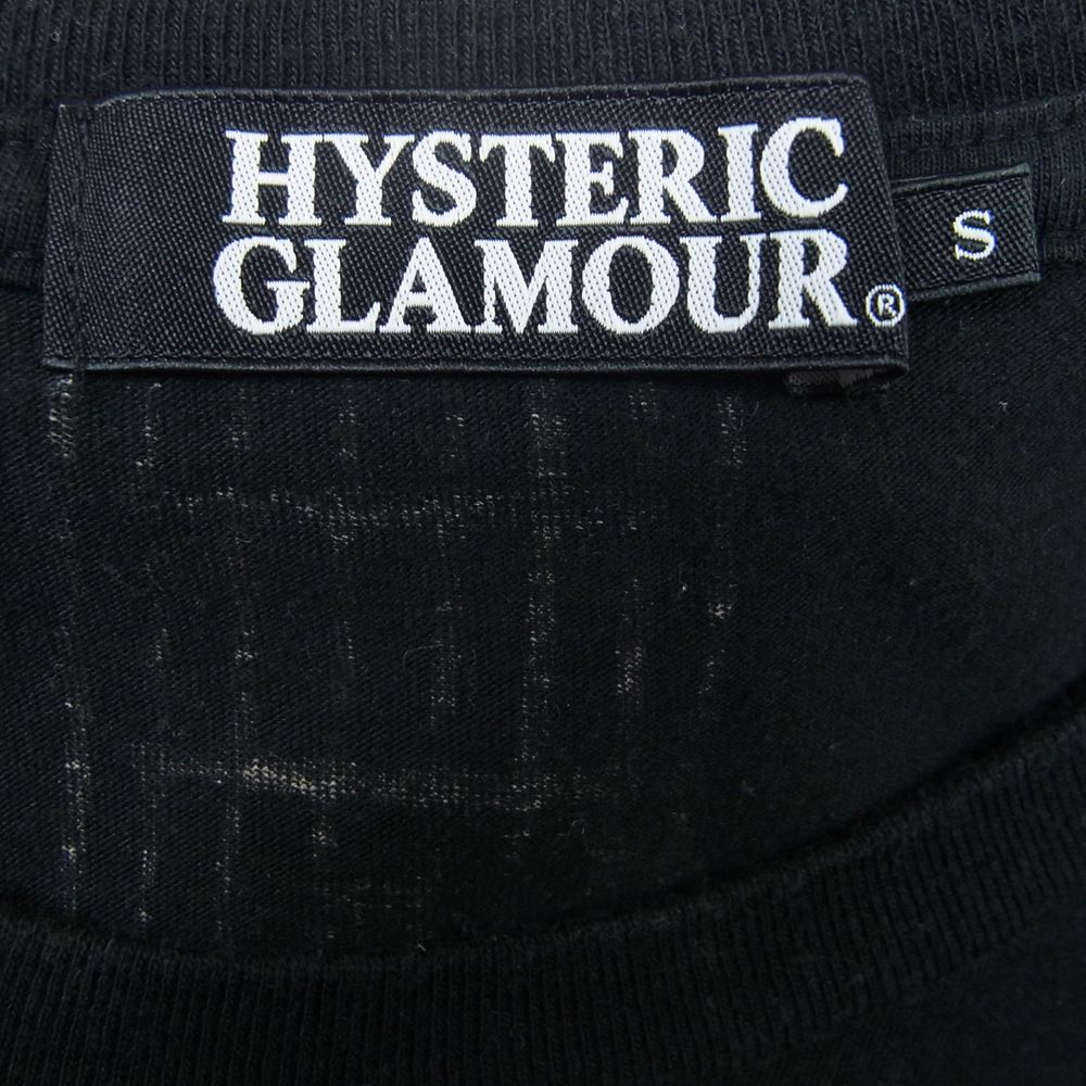 HYSTERIC GLAMOUR ヒステリックグラマー 0203CT21 LET'S ROCK ギターガール 半袖 Tシャツ ブラック系 S【中古】