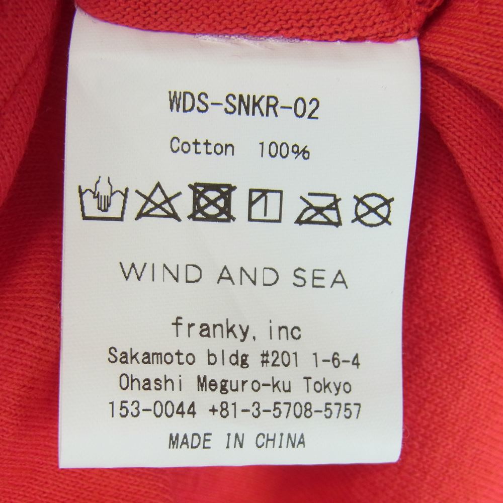 WIND AND SEA ウィンダンシー WDS-SNKR-02 SNKR DUNK スニダン 半袖 Tシャツ TEE コットン 中国製 レッド系 S【中古】