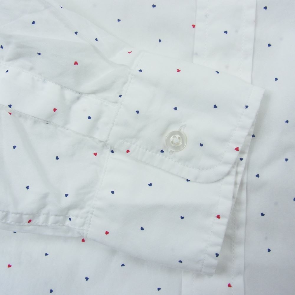 フランクアンドアイリーン コットン ハートドット 長袖 シャツ ホワイト系 XS【中古】