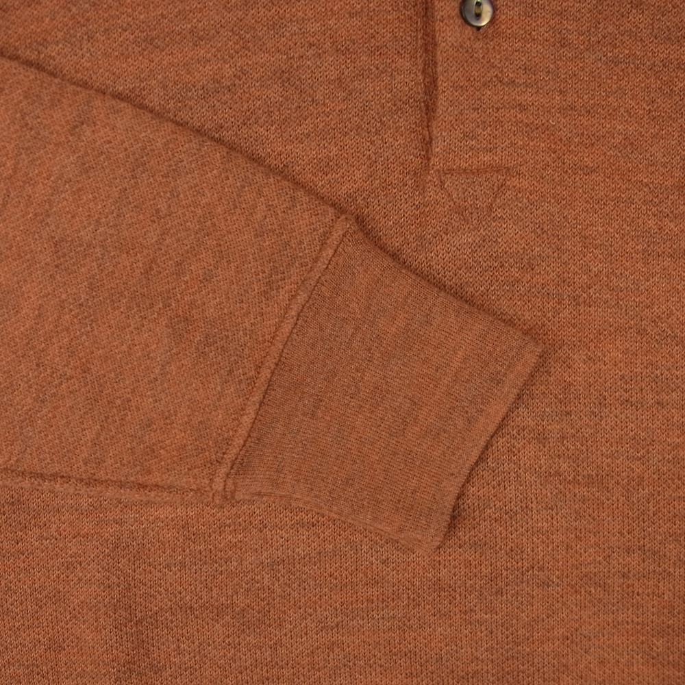 FilMelange フィルメランジェ 2221018 WADE ウェイド WOOL MOSS STITCH KNITTING ポロ ニット オレンジ系 orange melange 3【美品】【中古】