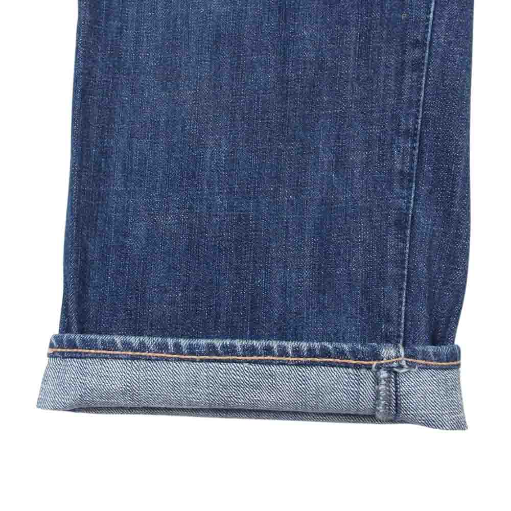 EVISU エヴィス YAMANE ヤマネ レッド ペイント バックストラップ付 デニム パンツ インディゴブルー系 31【中古】