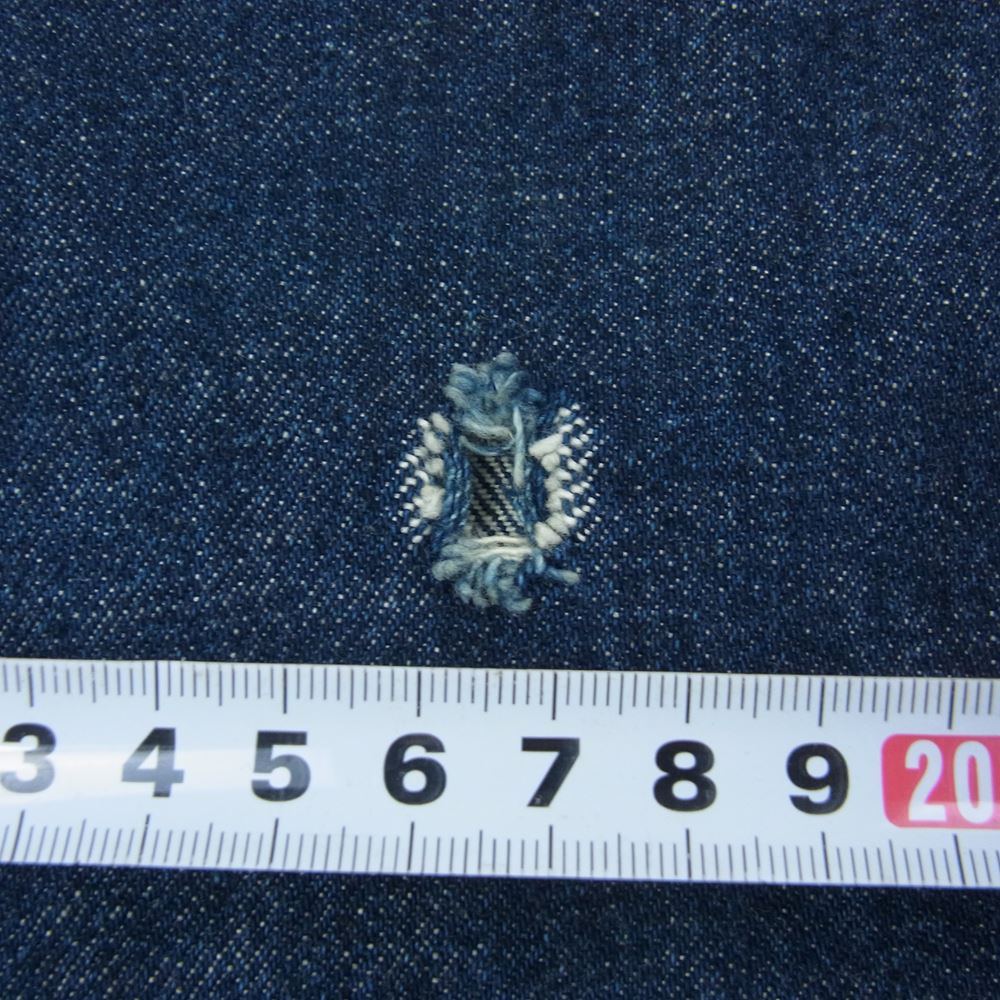 EVISU エヴィス ビッグカモメ ペイント 赤耳 デニム パンツ ブルー インディゴブルー系 44【中古】