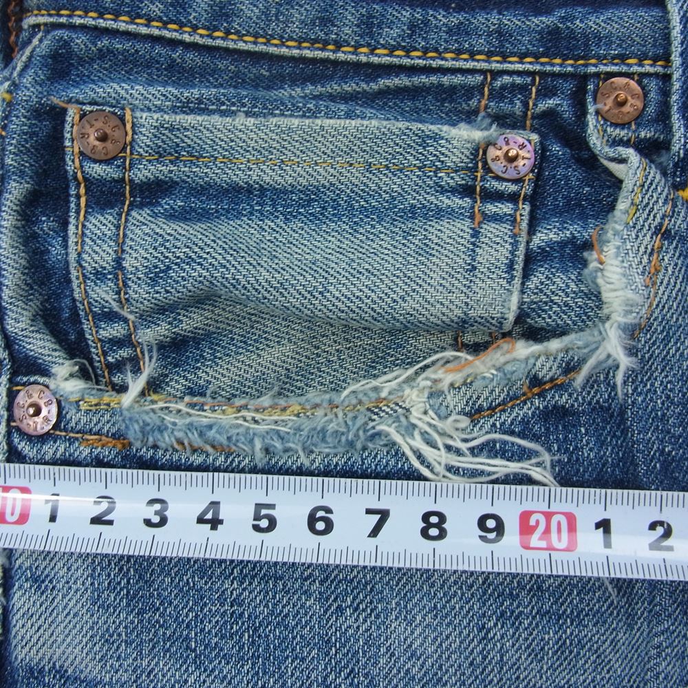 EVISU エヴィス No2 SPECIAL カモメ ペイント 赤耳 デニム パンツ インディゴブルー系【中古】