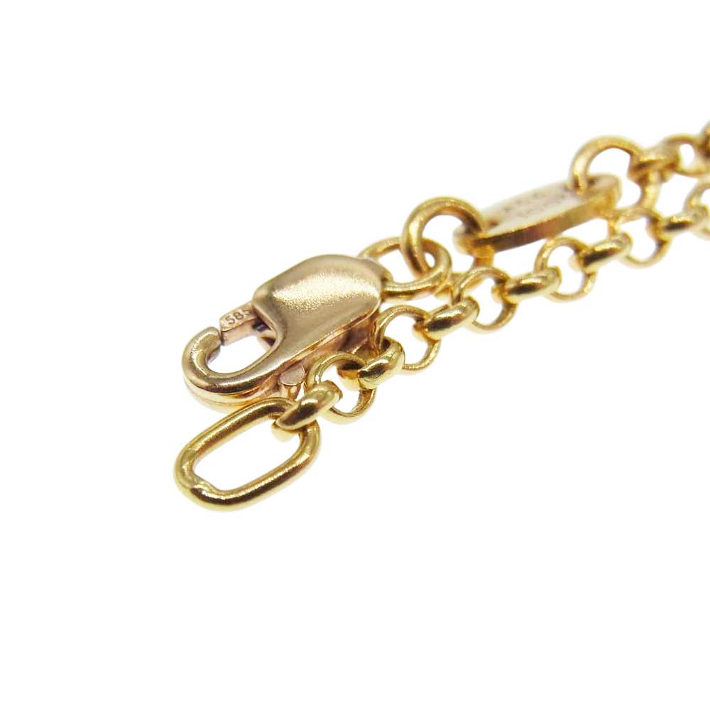 CHROME HEARTS クロムハーツ(原本無) 22K NECKCHAIN R18 18inch 18インチ ロールチェーン ゴールド系【中古】