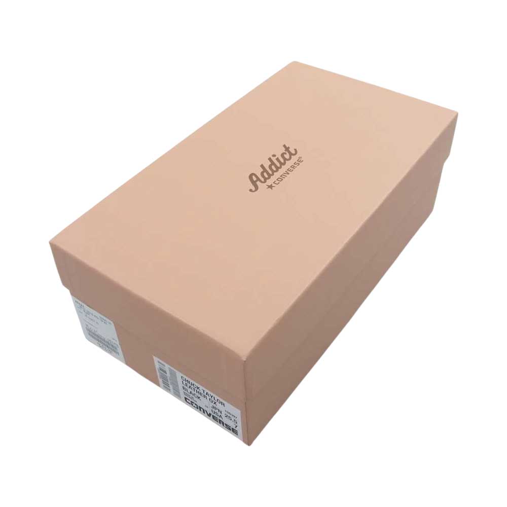 CONVERSE コンバース 1SD397 ADDICT アディクト × Pilgrim Surf+Supply ピルグリム サーフサプライ CHUCK TAYLOR LEATHER OX チャックテイラー レザー ローカット スニーカー ブラック系 25.5cm【新古品】【未使用】【中古】