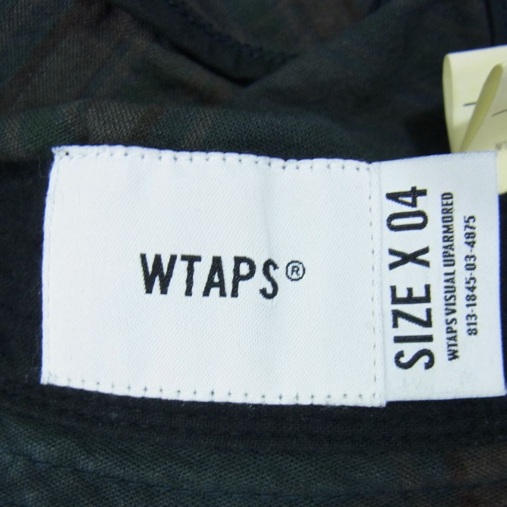 WTAPS ダブルタップス 20SS 201HCDT-HT14 BUCKET 01 チェック バケット ハット 帽子 グリーン系 04【中古】