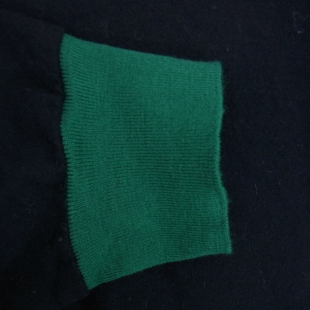 ENFOLD エンフォルド 21AW 300EA230-2500 RIB N/C PULLOVER ストレッチサキソニー リブ プルオーバ― モックネック 長袖 Tシャツ ネイビー系 38【中古】