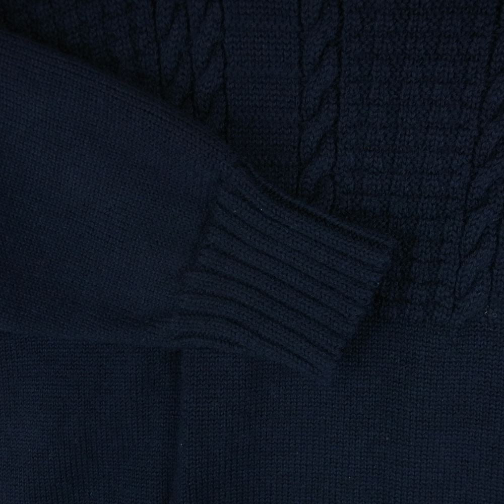 MAISON MARGIELA メゾンマルジェラ 22SS S30GP0336 白タグ 四つタグ クルーネック ウール ニット セーター ダークネイビー系 S【中古】