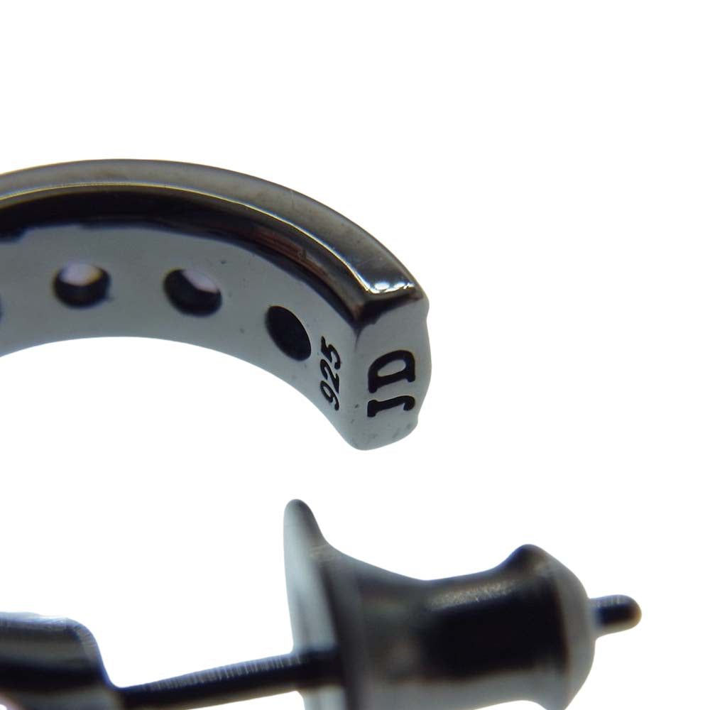 Justin Davis ジャスティンデイビス SEJ669 HEAVEN'S PEAK ストーン スタッズ ピアス ブラック系 パープル系【極上美品】【中古】