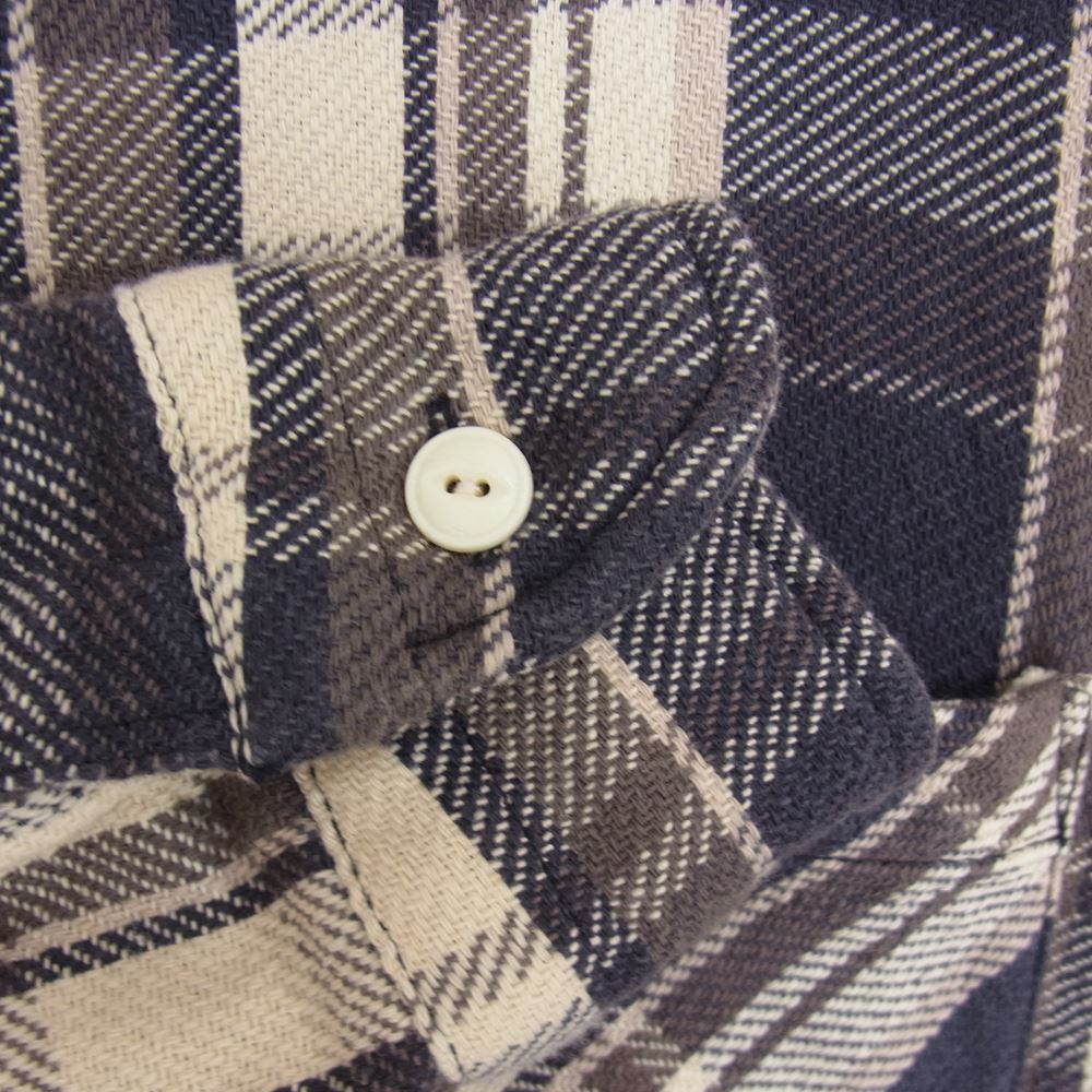 TMT ティーエムティー TSH-S2206 VINTAGE PLAID SHIRTS ビンテージ プレイド チェック ネル 長袖 シャツ チャコール系 M【美品】【中古】