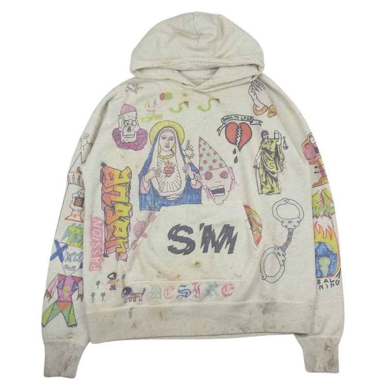 Saint Michael graffiti hoodie セイントマイケルメンズ