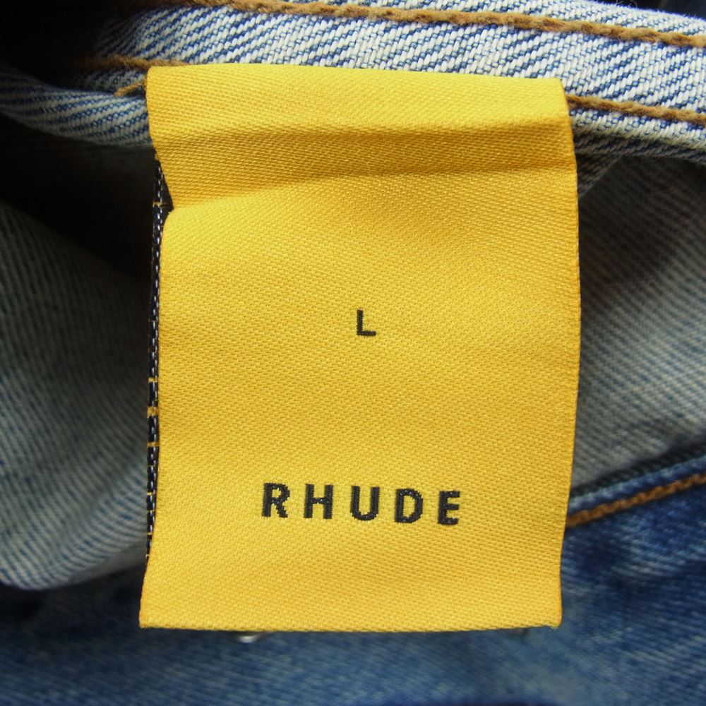 ルード 22AW USED ユーズド加工 デニム ジャケット インディゴブルー系 L【極上美品】【中古】