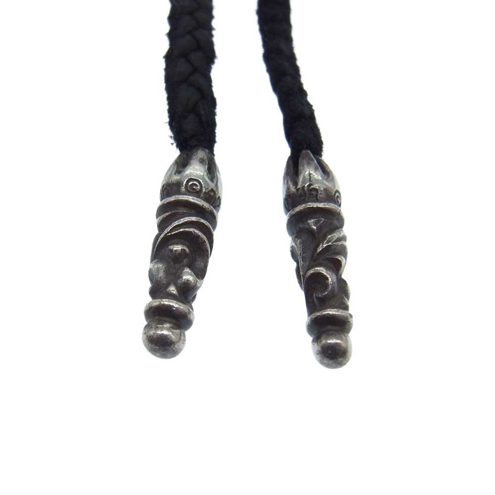 CHROME HEARTS クロムハーツ(原本無) DOUBLE DAGGER ダブルダガー ペンダント レザーブレード ネックレス シルバー系【中古】