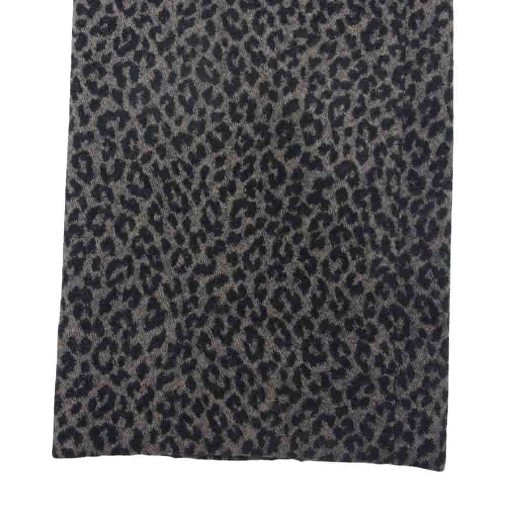 JOHN LAWRENCE SULLIVAN ジョンローレンスサリバン 19AW レオパード ウール パンツ スラックス ブラック系 46【中古】