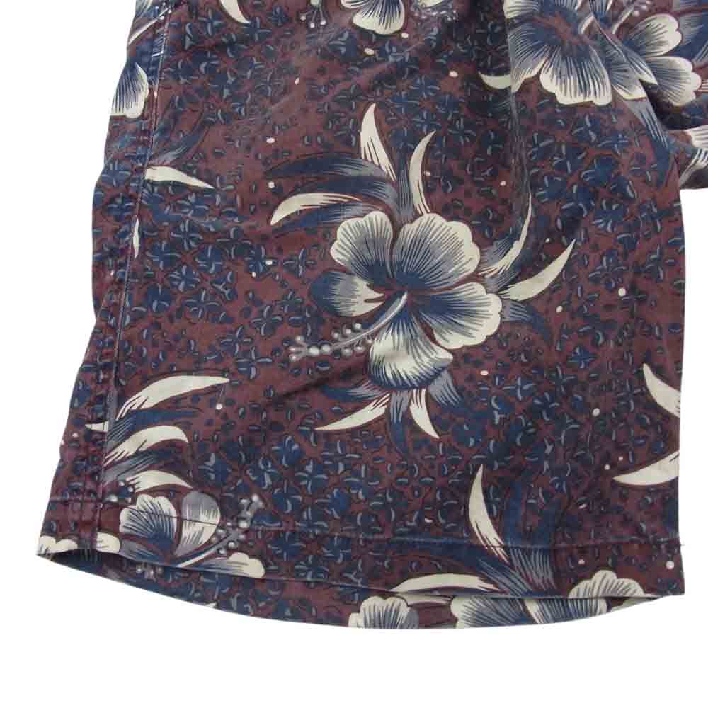 STUSSY ステューシー ハイビスカス ショーツ ハーフパンツ ブラウン系 M【中古】