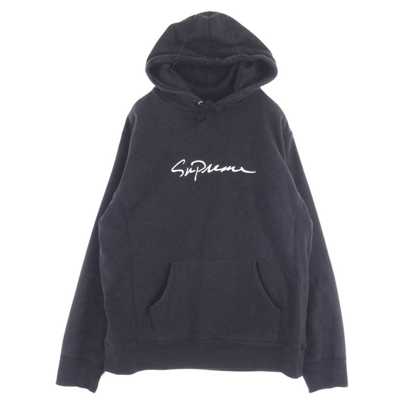 Supreme classic script hooded Navy M