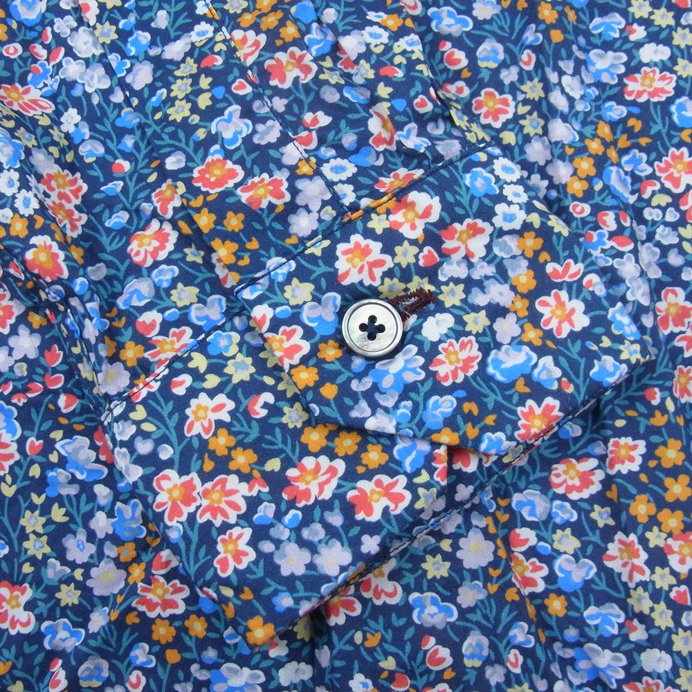 Paul Smith ポール・スミス 長袖 花柄 シャツ ネイビー系 L【中古】