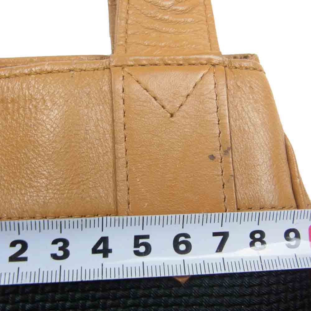 YVES SAINT LAURENT イヴサンローラン ロゴ レザー トートバッグ ブラック系【中古】