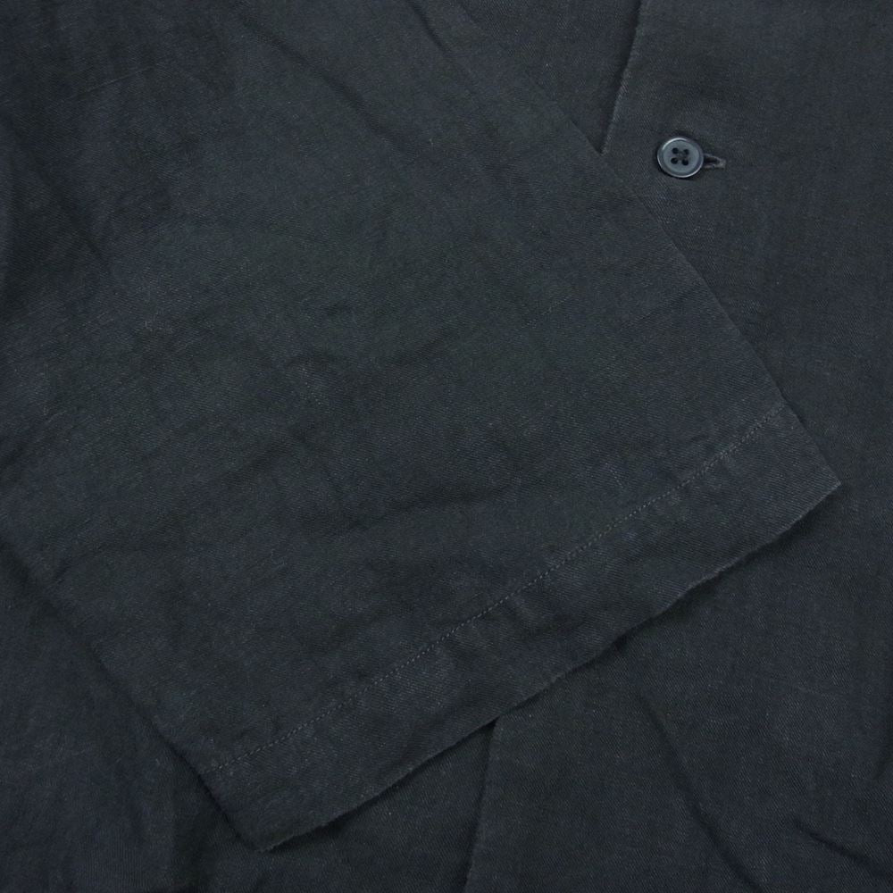 AURALEE オーラリー 19SS A9SB01GL LINEN GABARDINE OVER SHIRTS リネン ギャバジン オーバー 長袖 シャツ ブラック系 5【中古】