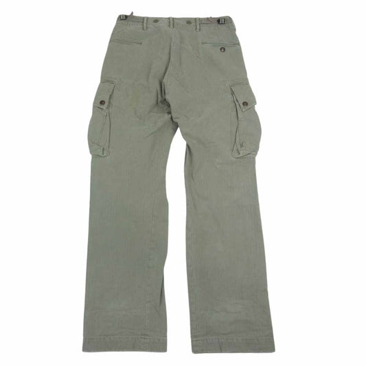 RRL ダブルアールエル ヴィンテージ加工 カーゴパンツ カーキ系 28×32【中古】