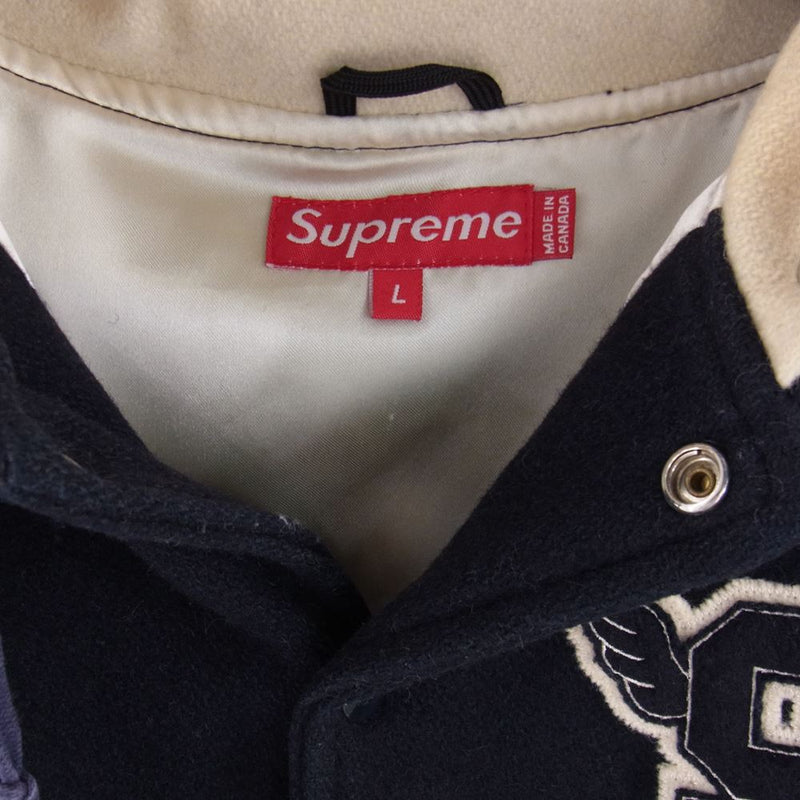 Supreme シュプリーム 初期 カナダ製 Hooded Varsity Jacket Sロゴ