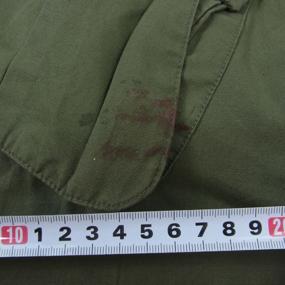 米軍 80s 米軍実物 ヴィンテージ ジャングル ファティーグ 長袖 シャツ ジャケット カーキ系 M【中古】