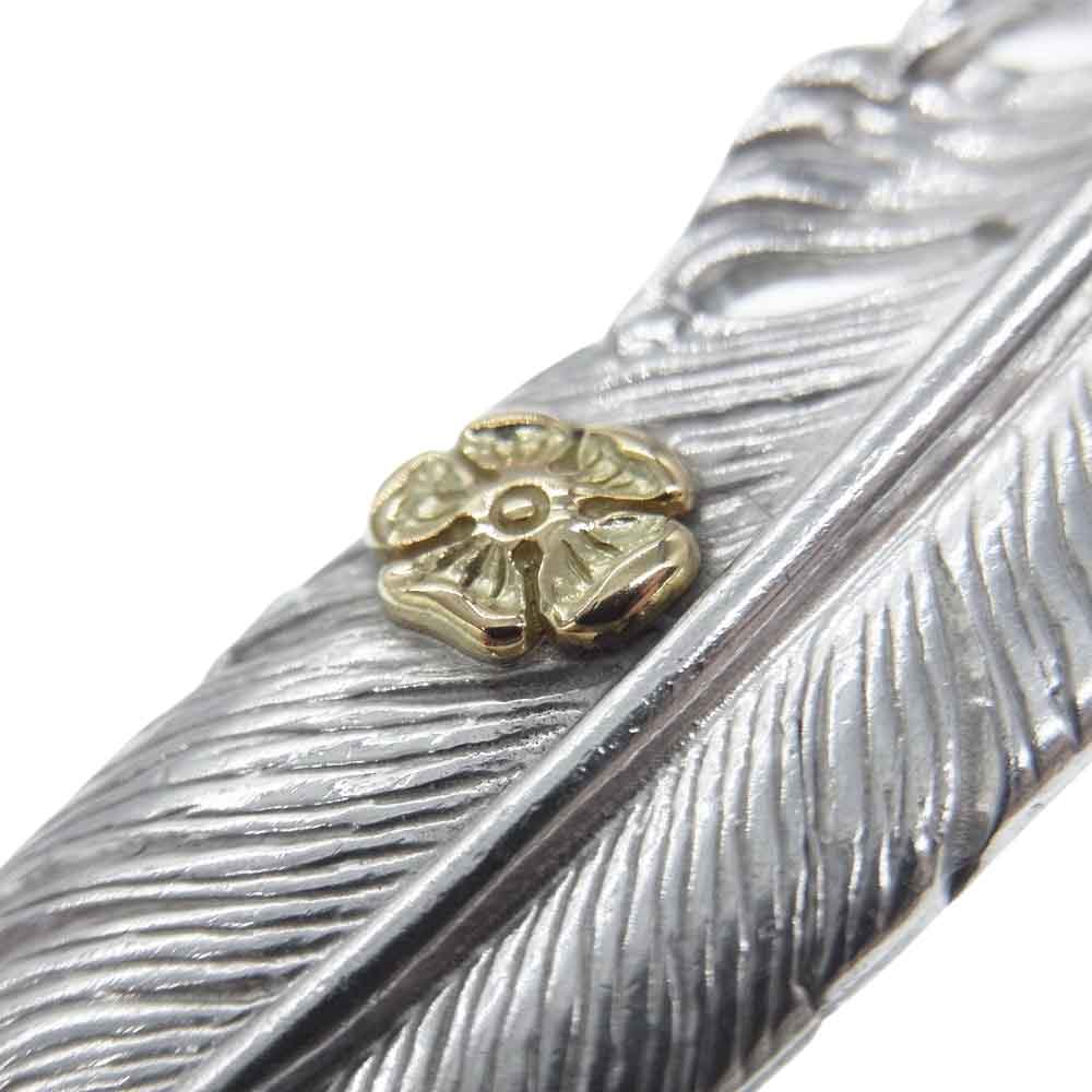 タディアンドキング SVフェザー K18 GPローズ付き L ラージ シルバー シルバー系 ゴールド系【中古】