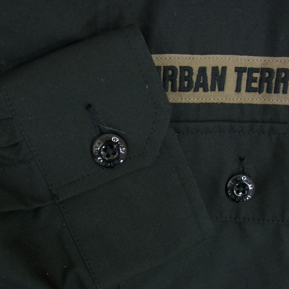 WTAPS ダブルタップス 21SS 211BRDT-SHM03 FLYERS LS COTTON WEATHER ミリタリー フライヤーズ コットン 長袖 シャツ ジャケット ブラック系 03【中古】